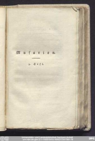 Musarion. 3. Heft.