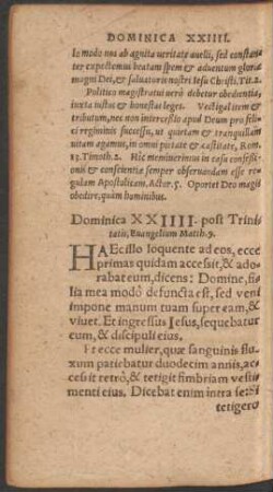 Dominica XXIIII. post Trinitatis ...