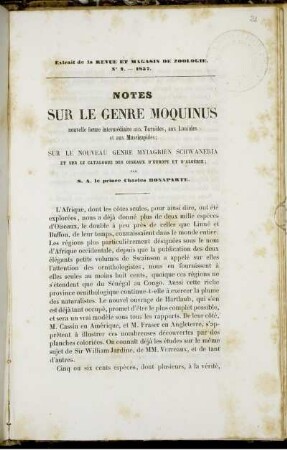 Notes Sur Le Genre Moquinus