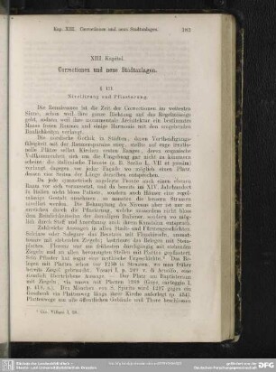 XIII. Kapitel Correction und neue Stadtanlagen