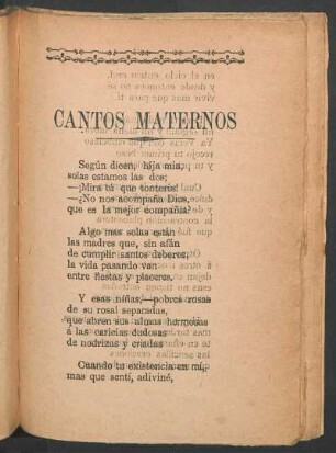 Cantos maternos