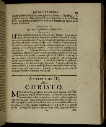 Articulus III. De Christo