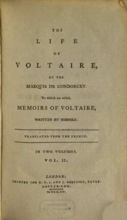 The Life Of Voltaire : Translated From the French ; In Two Volumes, 2