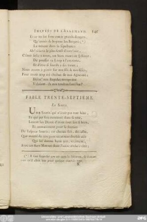 Fable Trente-Septieme. La Souris.