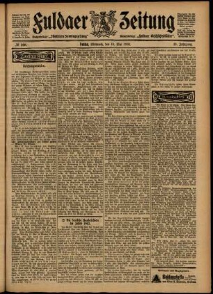 Zweite Ausgabe vom Mittwoch, den 13. Mai 1903.
