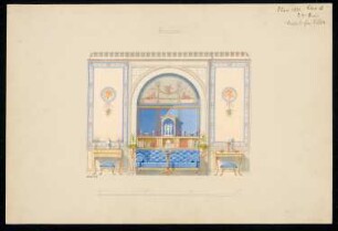 Boudoir Monatskonkurrenz Juni 1871: Wandansicht; Maßstabsleiste