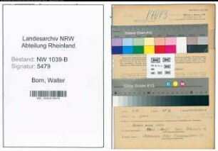 Entnazifizierung Walter Born , geb. 29.07.1898 (Beamter)