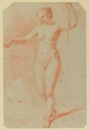 Nackte stehende weibliche Figur