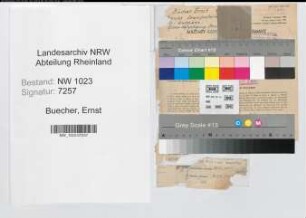 Entnazifizierung Ernst Buecher , geb. 18.07.1889 (Amtmann)