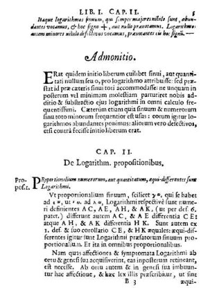 Cap. II. De Logarithm. propositionibus.