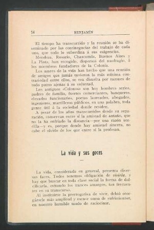 La vida y sus goces