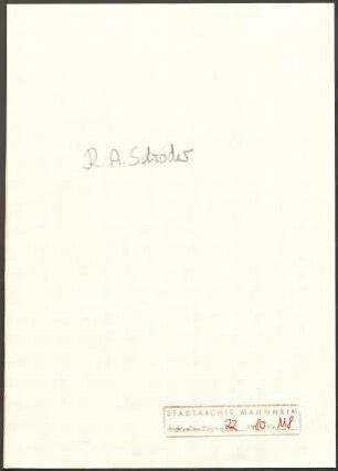 Schröder, Rudolf Alexander, Bremen und Den Haag, Schriftwechsel mit Wichert