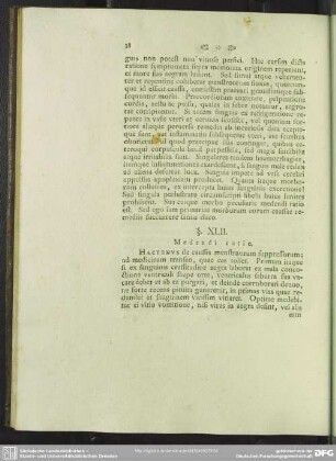 § XLII. Medendi ratio