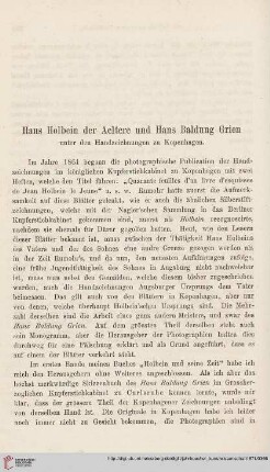 4: Hans Holbein der Aeltere und Hans Baldung Grien : und den Handzeichnungen zu Kopenhagen