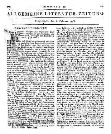 Pfranger, J. G.: Ueber Sonn- und Festtags-Evangelien. Meiningen: Hanisch 1792
