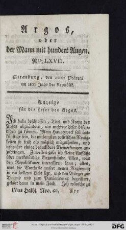 Nro. LXVII