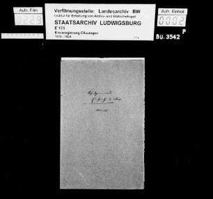 Schuldenwesen der Schulgemeinden Zweiflingen und Eichach, Gde. Zweiflingen
