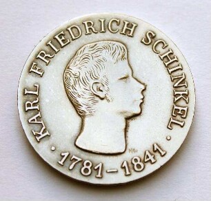 10-Mark-Stück zum 125. Todestag von Karl Friedrich Schinkel