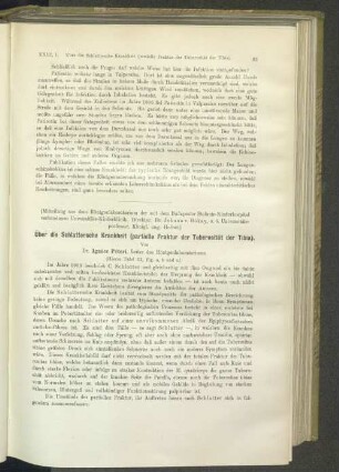 Über die Schlattersche Krankheit (partielle Fraktur der Tuberosität der Tibia).