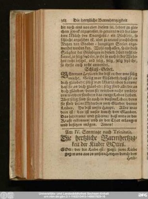 Am IV. Sonntage nach Trinitatis. Die hertzliche Barmhertzigkeit der Kinder Gottes.