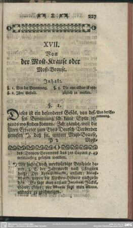 XVII. Von der Most-Krause oder Most-Brause