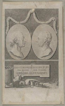 Doppelbildnis des Iohann Heinrich Gravenhorst und des Christoph Ivlivs Gravenhorst