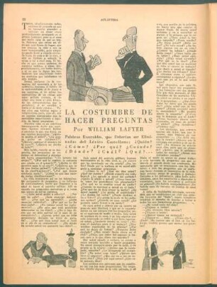 La costumbre de hacer preguntas
