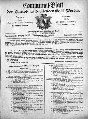 1881,27: No. 27, 3. Juli 1881
