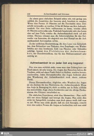 Aufmerksamkeit ist zu jeder Zeit eng begrenzt