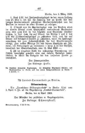 Landes-Turnanstalt zu Berlin : [A. Behörden und Beamte]