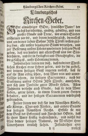 Lüneburgisches Kirchen-Gebet.
