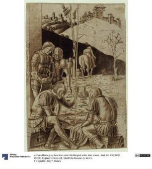 Soldaten beim Würfelspiel unter dem Kreuz