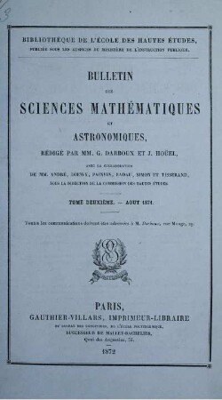 Tome Deuxieme. - Aout 1871.