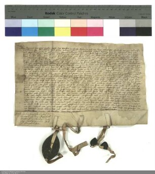 Bestätigung durch Hermann [von Buchenau], Abt von Fulda, des Vergleichs zwischen Dechant und Konvent von Fulda und Gottschalk Battenbur