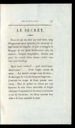 Le Secret.