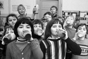 Milchtrinken in den Schulen