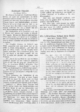 Ein holländisches Urtheil über Berlin aus dem Jahre 1700