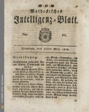 No. 11. Dienstag, den 15ten Merz 1808