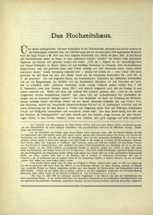 Das Hochzeitshaus