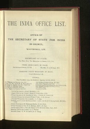 India Office Establishment