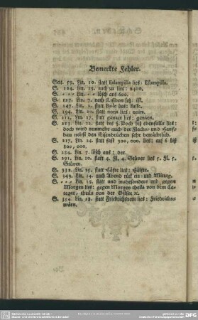 Bemerkte Fehler