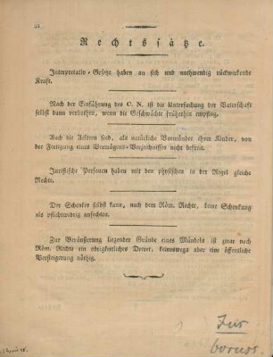 Rechtssätze.