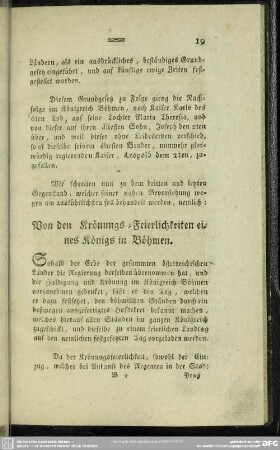 Von den Krönungs-Feierlichkeiten eines Königs in Böhmen