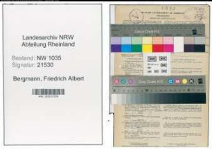Entnazifizierung Friedrich Albert Bergmann , geb. 24.03.1903 (Ingenieur)