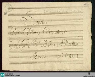 Sonatas - Mus. Hs. 838 : fl, b; C