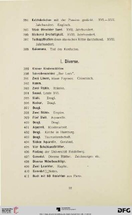 l. Diverse (Nr. 389-418)
