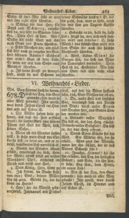 VI. Weihnachts-Lieder