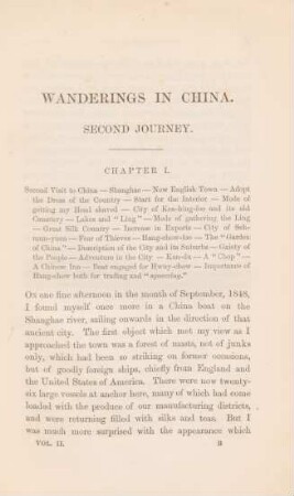 Chapter I. Second visit to China - Shanghae ...