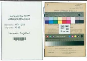 Entnazifizierung Engelbert Hermsen , geb. 22.06.1908 (Dachdeckermeister)