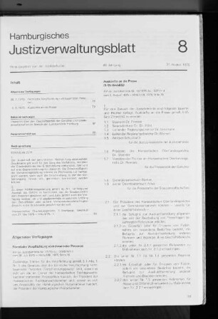 Auskünfte an die Presse (§ 65 HmbBG)